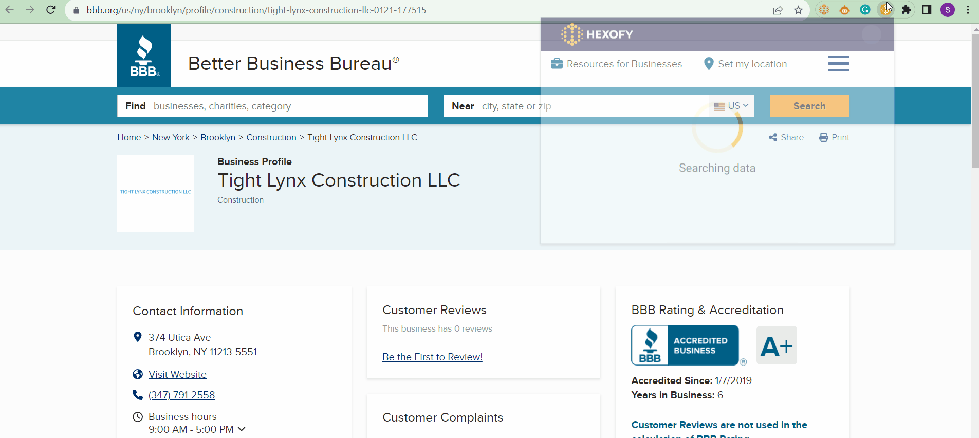 How to scrape the Better Business Bureau (BBB) with Hexofy Academy